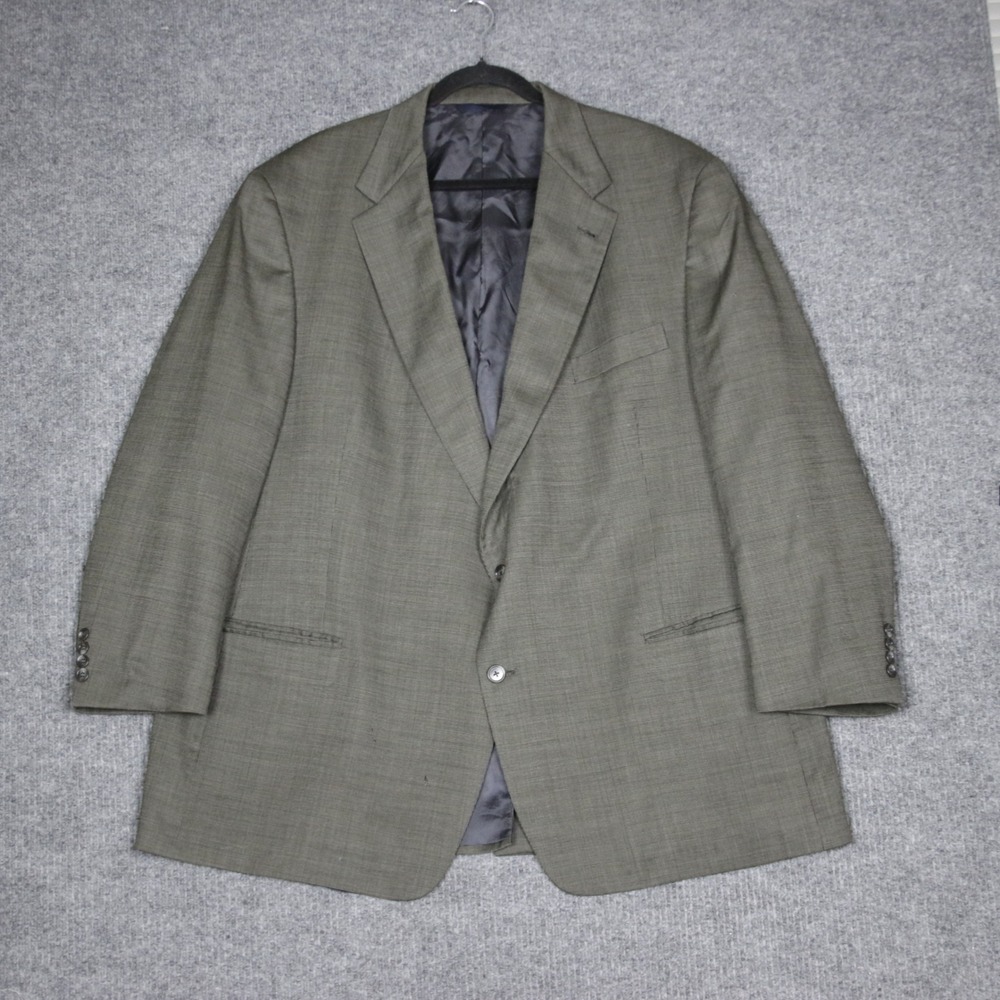 Boyds Philadelphia Burberry London Wool Blazer Mens 50pt Green 2 Button Jacket